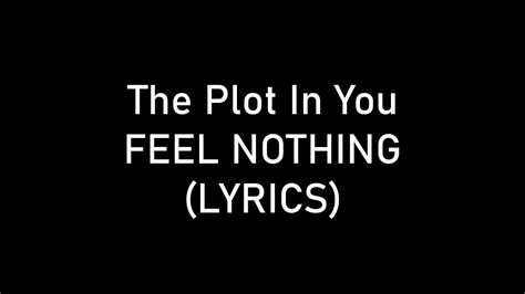 The Plot In You Feel Nothing Lyrics Bridge